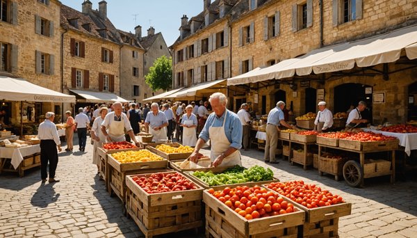Les marchés locaux de la Dordogne: une expérience de découverte des produits locaux