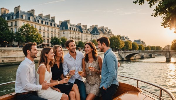Les meilleures croisières à réserver pour un groupe d'amis à paris